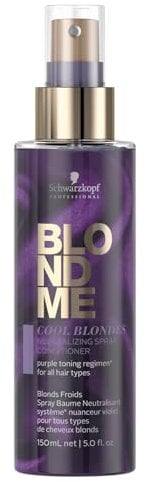 Schwarzkopf BlondMe Cool Blondes Neutralizing Spray Conditioner 150ml SALE Schwarzkopf BlondMe Cool Blondes Neutralizing Spray Conditioner 150ml SALE