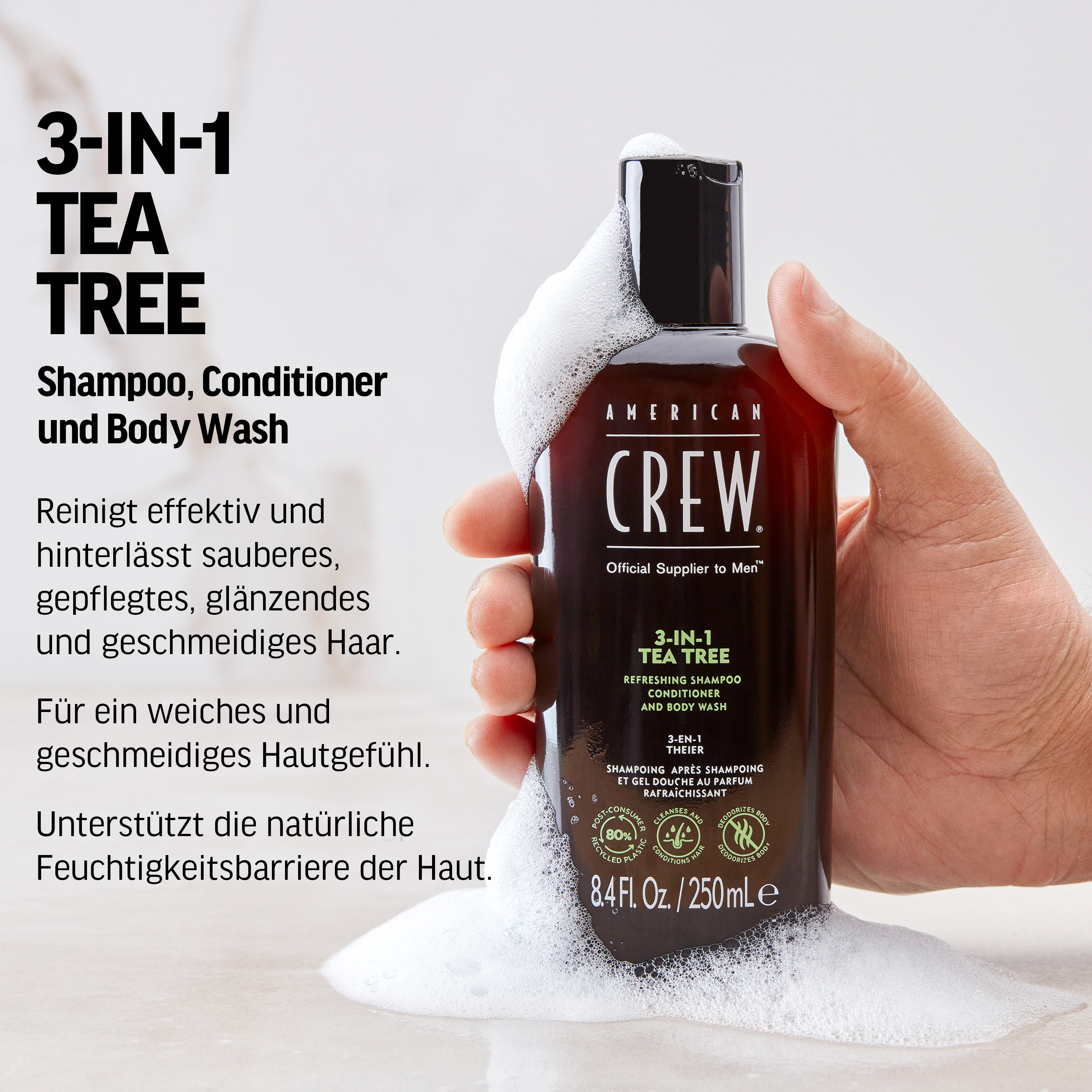 American Crew 3-in-1 Tea Tree Shampoo 100ml