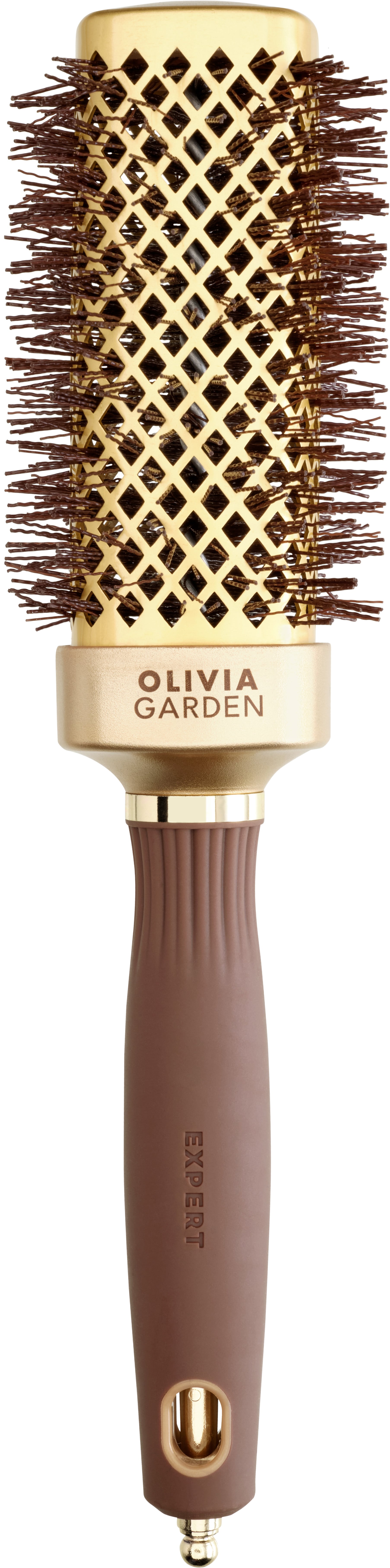 Olivia Garden Expert Blowout Straight Wavy Bristle Gold&Brown 40