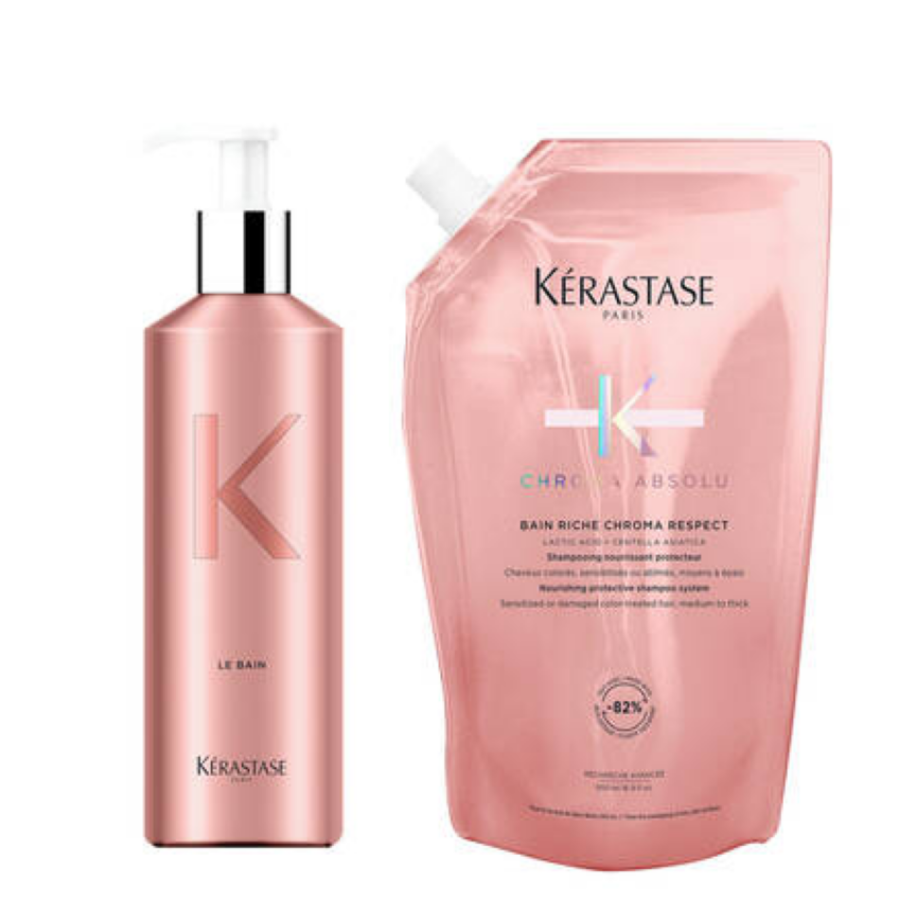 Kerastase Chroma Absolu Bain Riche Nachfüllpack & Aluminium Bottle Kerastase Chroma Absolu Bain Riche Nachfüllpack & Aluminium Bottle