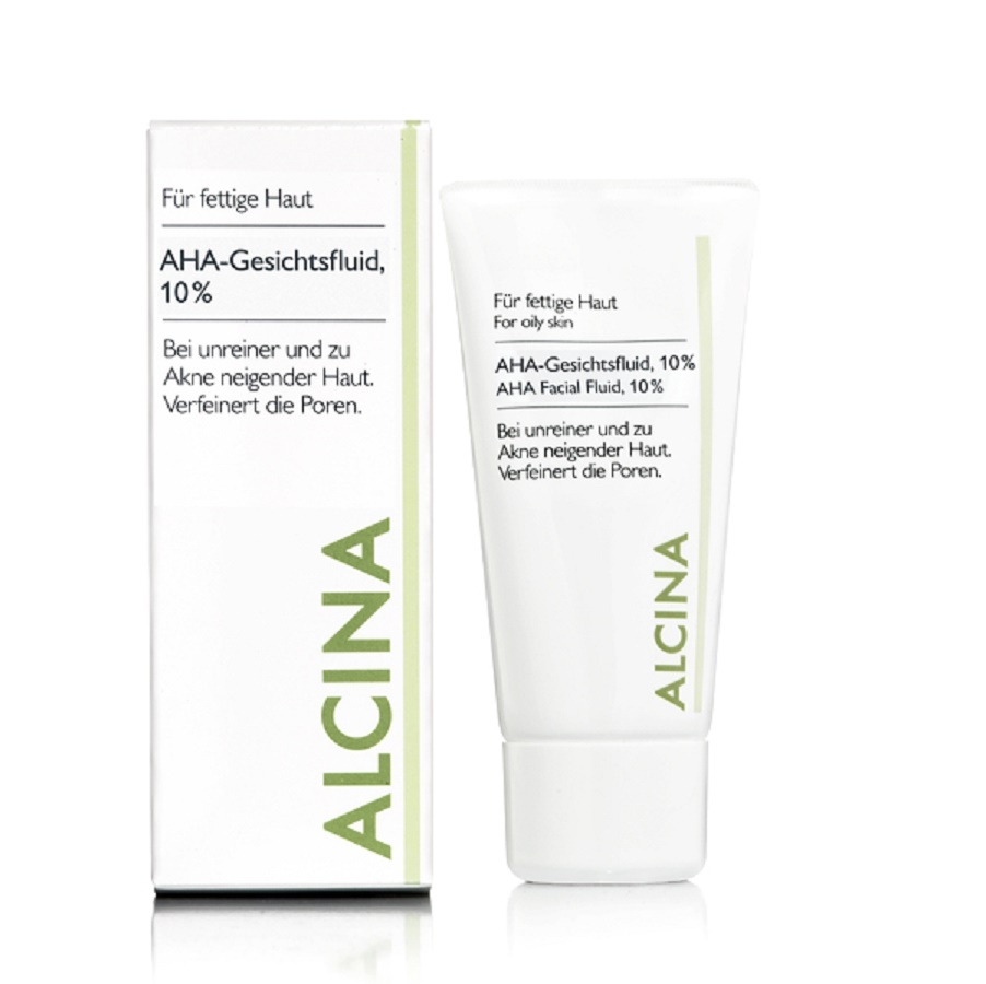Alcina für fettige bis Mischhaut AHA-Gesichtsfluid 10% 50ml Alcina für fettige bis Mischhaut AHA-Gesichtsfluid 10% 50ml