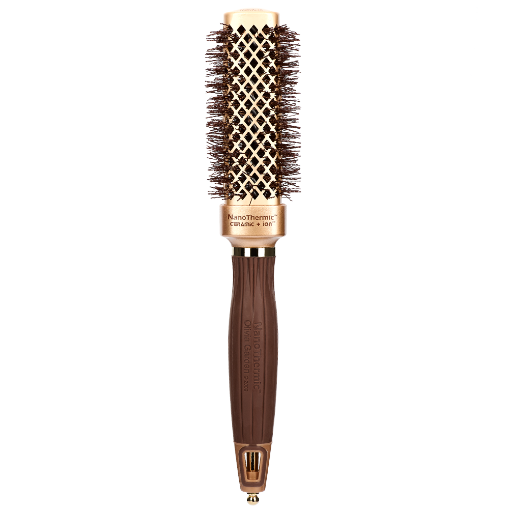Olivia Garden Expert Blowout Straight Wavy Bristle Gold&Brown 30 Olivia Garden Expert Blowout Straight Wavy Bristle Gold&Brown 30