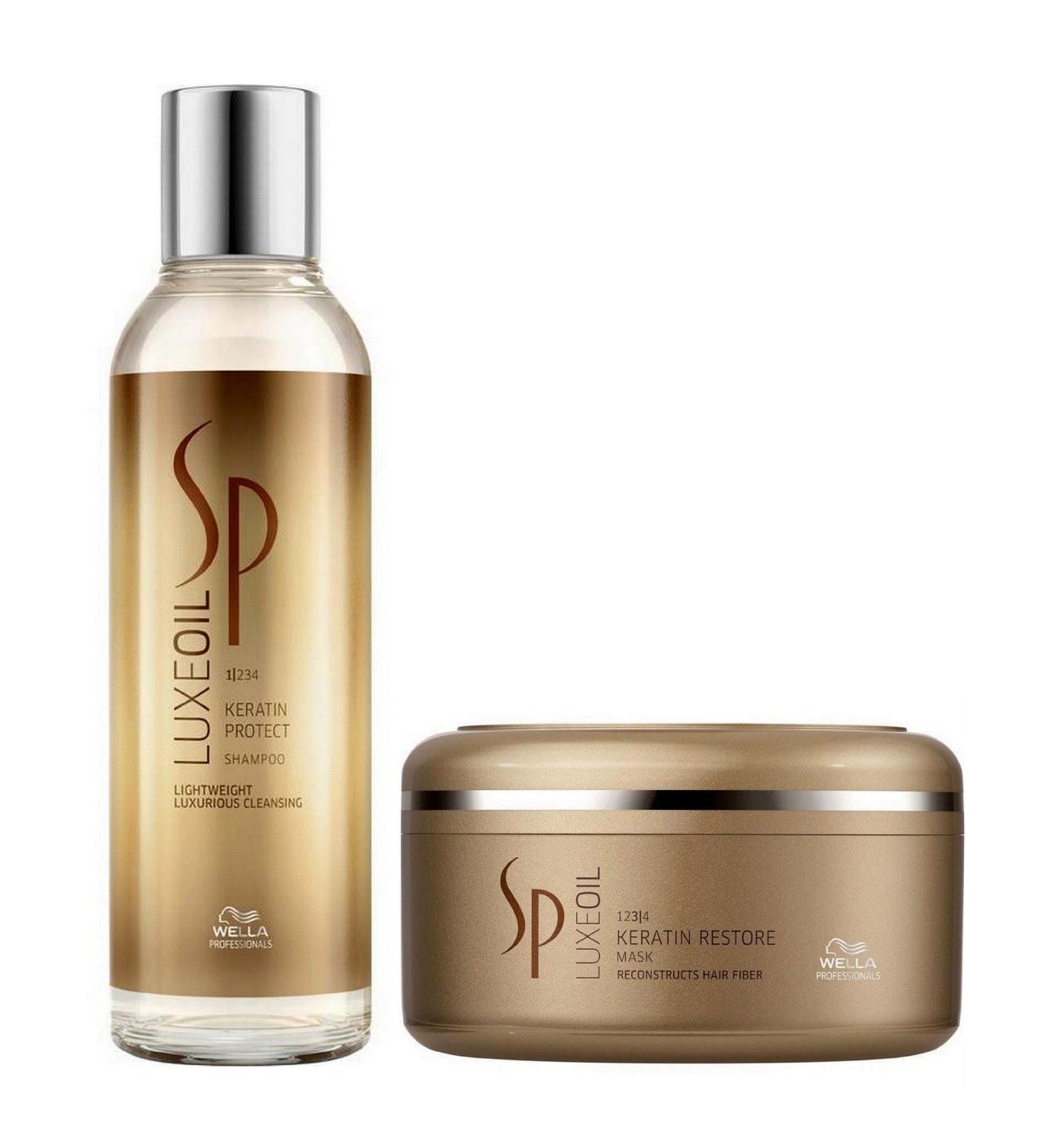 SP Luxe Oil Duo Keratin Protect Shampoo 200ml + Keratin Restore Mask 150ml