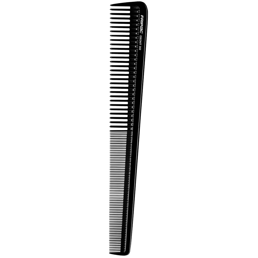 Fripac Ebonit-Haarschneidekamm 302, starke Schrägung
