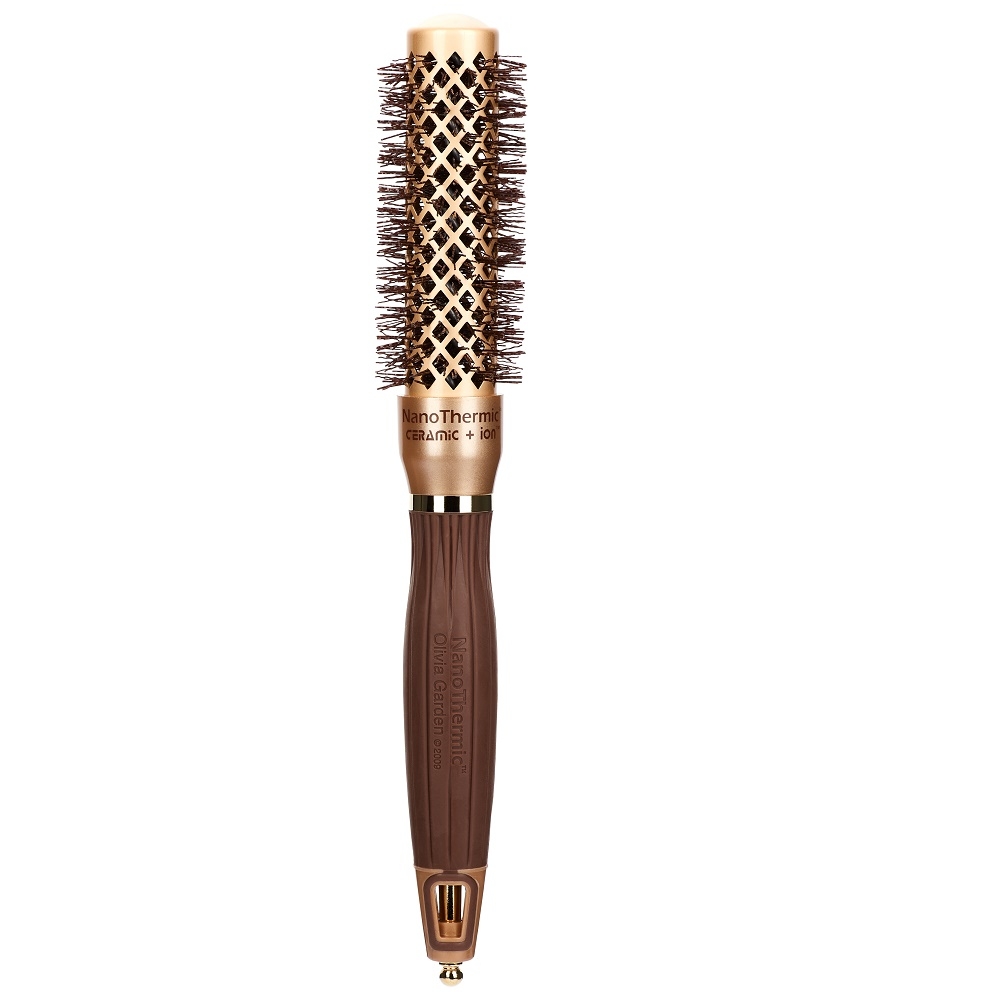 Olivia Garden Expert Blowout Shine Wavy Bristles Gold&Brown 25 Olivia Garden Expert Blowout Shine Wavy Bristles Gold&Brown 25