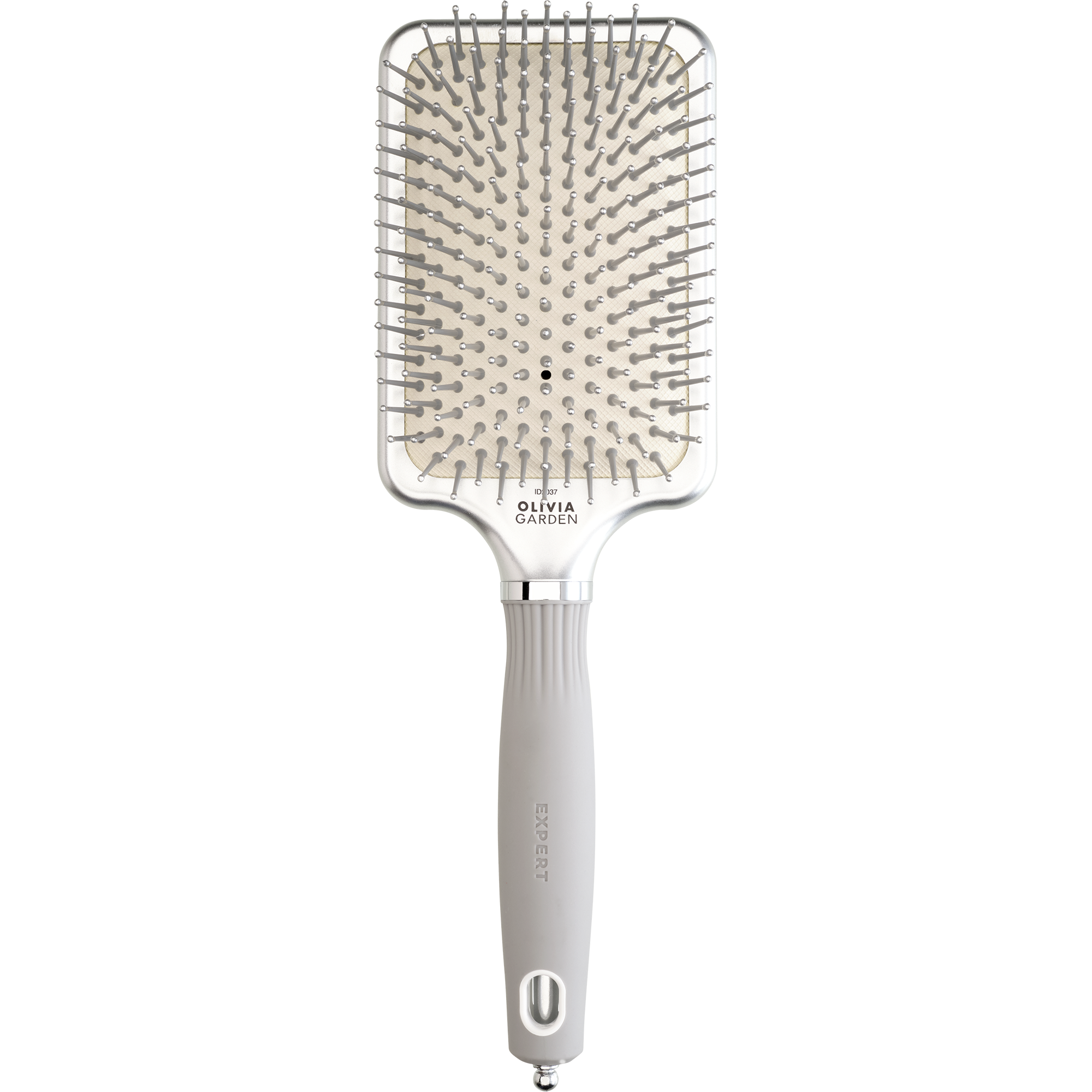 Olivia Garden Expert Care Rectangular Nylon Bristle Silver L Olivia Garden Expert Care Rectangular Nylon Bristle Silver L