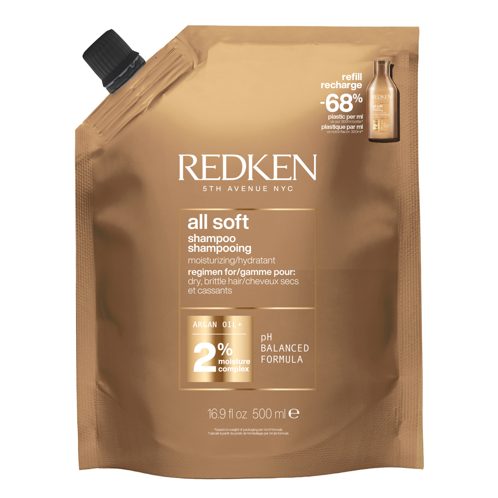 Redken All Soft Shampoo  Refill Pouch 500ml Redken All Soft Shampoo  Refill Pouch 500ml